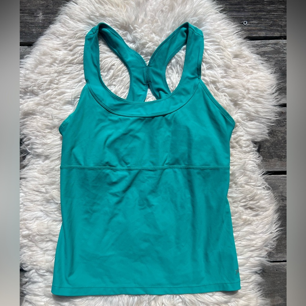 Teal Aqua Workout Athletic Racerback Tank Top